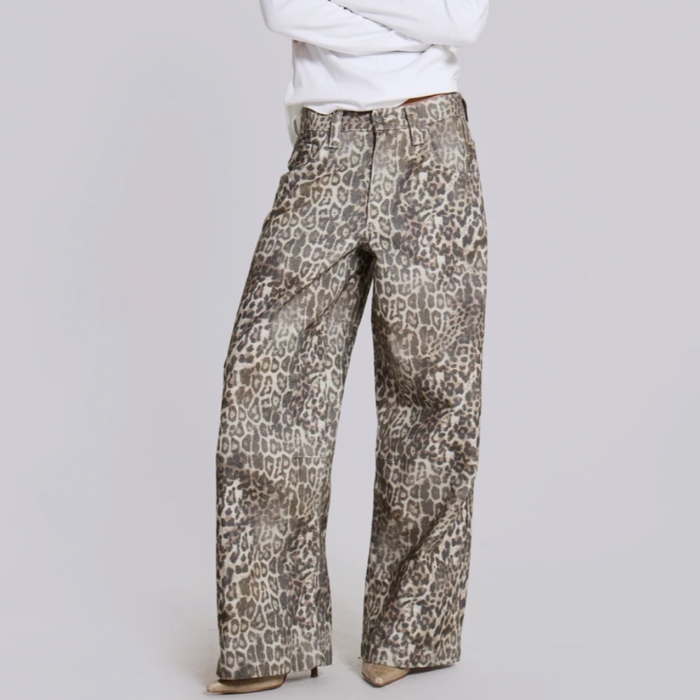 Jaded London Leopard Fade Colossus Jeans